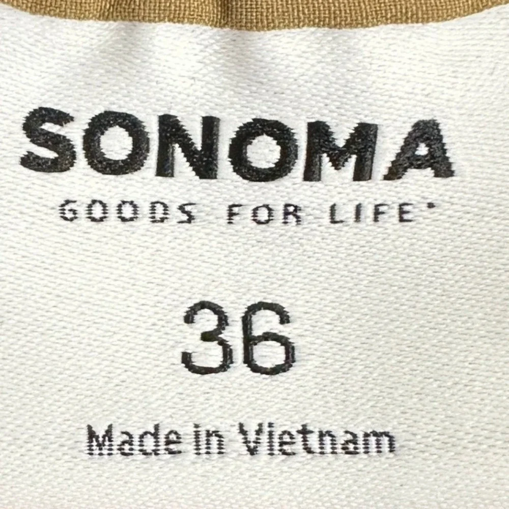 NEW Sonoma Shorts Mens 36 Tan Outdoor Cargo Hiking Belted Utility Stretch Waist